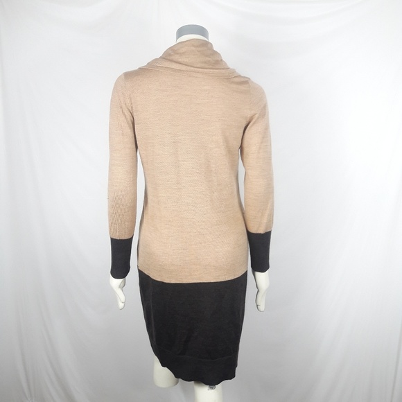 Ann Taylor Loft Colorblock Cowl Neck Sweater Dress - Picture 7 of 7